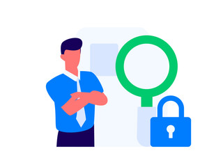 Protect intellectual property flat vector concept operation hand drawn illustration
