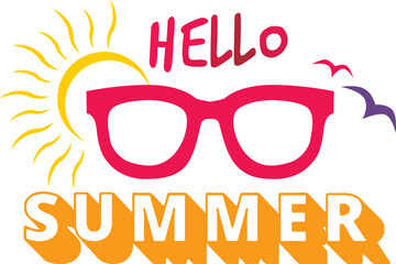 Lettering composition of Summer Vacation stock illustration