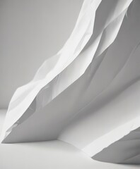 Deep creases, sharp shadows, textured white paper  , material, crumpled texture, damaged