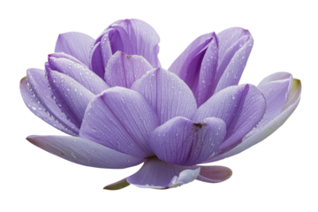 purple lotus flower isolated on white background