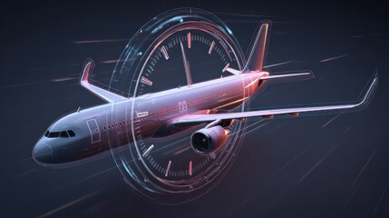 Commercial jet aircraft combine elements of air travel, speed, and time, the concept of travel not only in terms of physical distance, but also in the dimension of time.