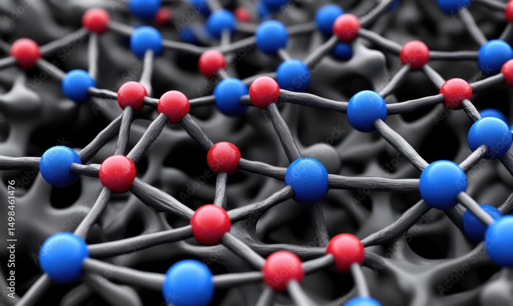 Aufkleber network connection nodes; abstract background; digital technology illustration; website banner