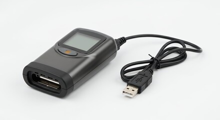 Compact USB Data Reader Device with LCD Screen