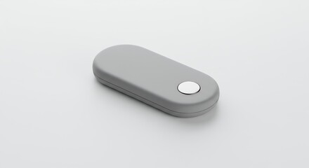 Minimalist Grey Electronic Device Mockup on White Background