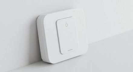 Modern Minimalist Smart Home Light Switch on White Background