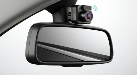 Smart Car Mirror with Integrated Dashcam and Wireless Connectivity
