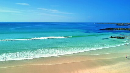A Beautiful Coastal Beach featuring Clear Crystal Waters alongside a Sandy Shoreline