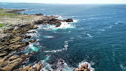 A Stunning Aerial View Showcasing a Vibrant Coastal Landscape with Beautiful Turquoise Waters