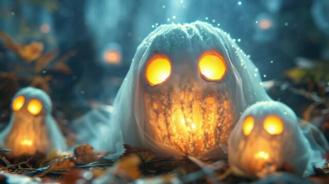 cute hellowen ghost characters