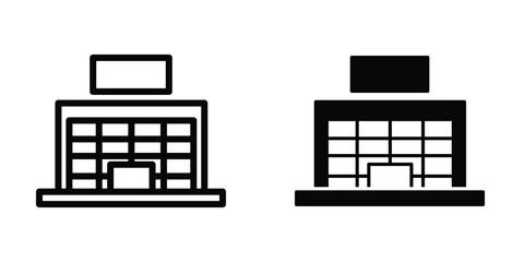 Mall building icon design template