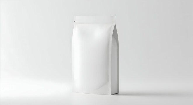White food pouch packaging mockup