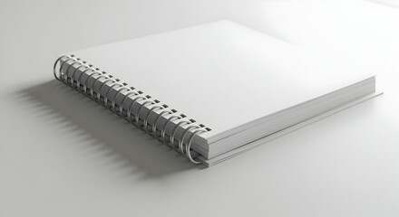 White spiral bound notebook