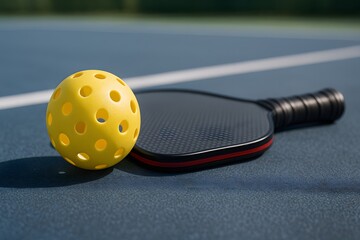 pickleball and paddle