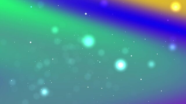 Purple, yellow, and blue background animation with white dots
