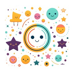 Colorful Abstract Geometric Shapes for Design Projects and Artistic Creations