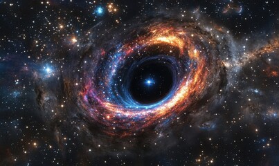 Cosmic swirl, black hole, nebula, space, stars, background, science, astronomy