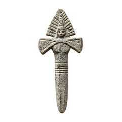 A Stone Arrow with Assyrian God Marduk Babylonian C Isolated on Transparent Background