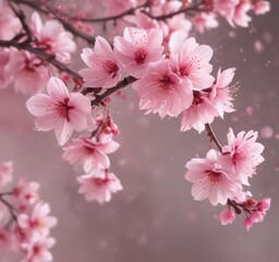Abstract pink sakura petals swirl, soft focus, dreamy background,  japanese,  peace,  blossom