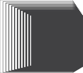 Square black gradient frame with blended line effect. Geometric shape