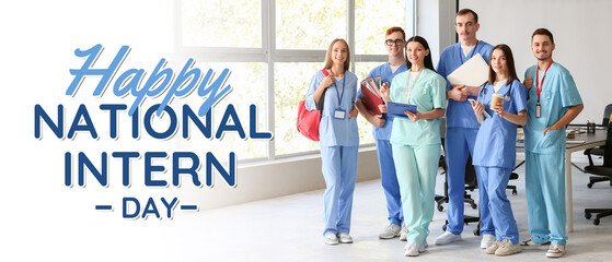 Group of medical students at university
