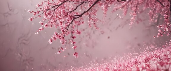 Abstract pink petals swirl, dreamy sakura backdrop,  wallpaper,  blossom,  screen
