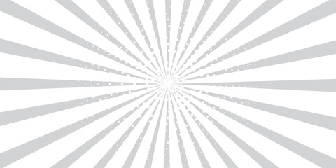 gray abstract background with light of sunburst. gray starburst with halftone. sun ray retro background with flash. vector