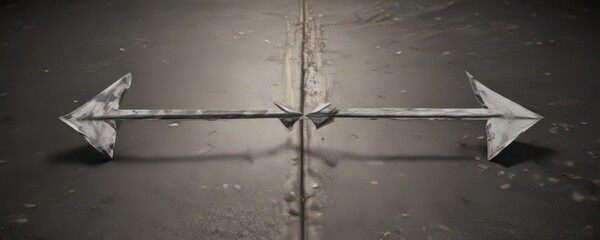 Two paper arrows, opposite directions, crossroads ,  fork,  paper,  paper craft
