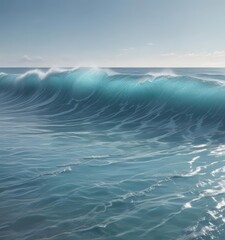 Soft, dreamy blue waves with subtle undulations, creating a serene atmosphere , digital art, texture, backdrop
