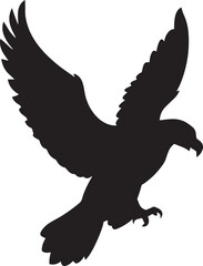Eagle Silhouette: Majestic eagle in flight, wings spread wide. A powerful symbol of freedom, strength, and vision.  