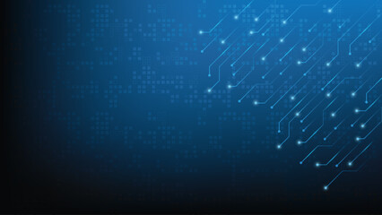 Blue Futuristic Abstract technology background Hi-tech system concept vector illustration
