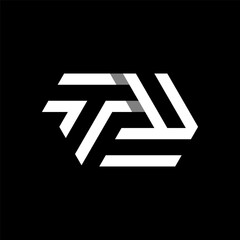 Letter TJ creative monogram logo