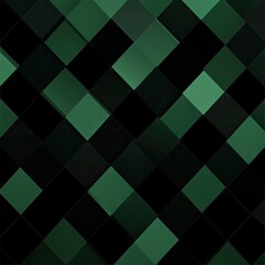 Abstract dark green and black diamond pattern