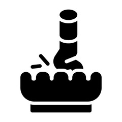 ash tray Solid icon