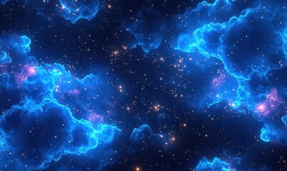 Glowing nebula in space, cosmic clouds, stellar background, astronomy, science fiction