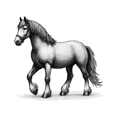 Horse isolated on white