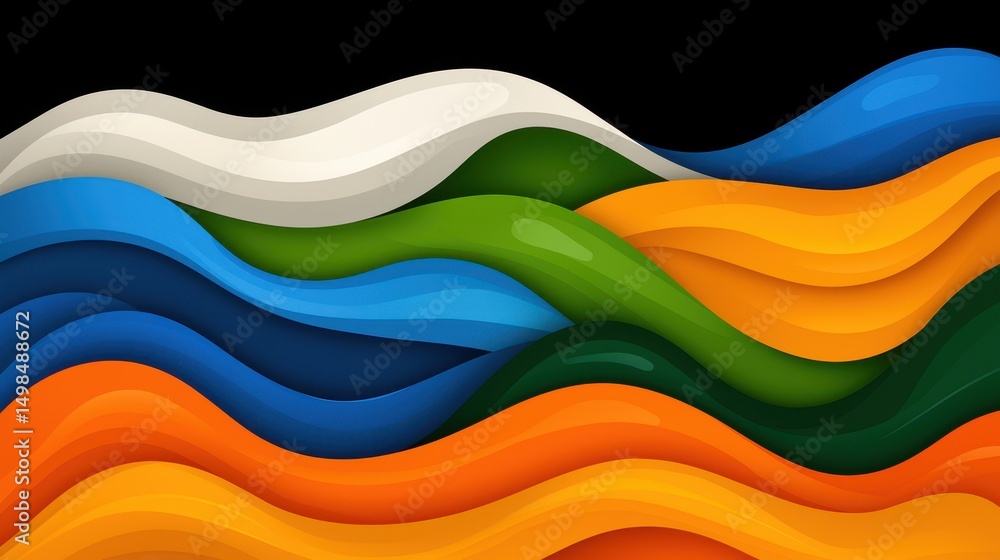 Aufkleber abstract colorful waves dynamic pixelated design