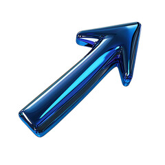 Bold Arrow with a Dynamic Sculpted Shape in Rich Sa Isolated on Transparent Background