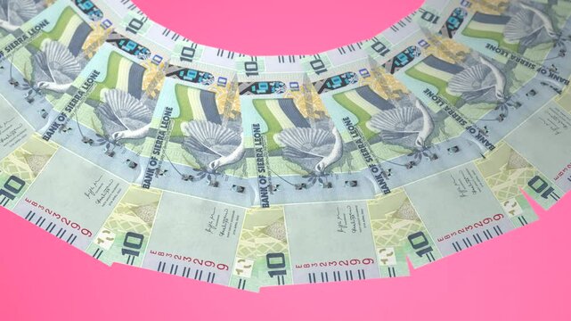 Lyrical Looping Design 10 Leone Curency of Sierra Leone