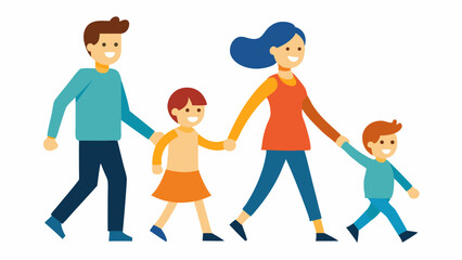 happy family with children