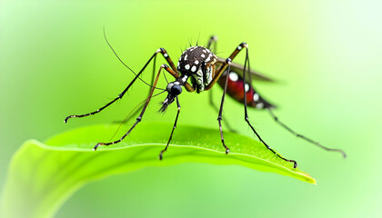Fototapeta premium Mosquito on Leaf