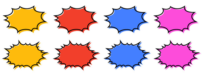 ギザギザ　吹き出し　素材　セット　値引き　値下げ　特別価格　キャンペーン　あしらい　見出し　タイトル　飾り　シール　トゲトゲ　枠　ポップ　おしゃれ　シンプル　驚き　びっくり　sale sticker,price sticker.Jagged speech bubble