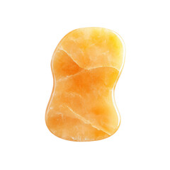 Polished Orange Calcite Gua Sha Stone for Facial Massage