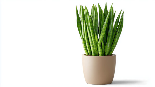 Sansevieria cylindrica Boje on White Background