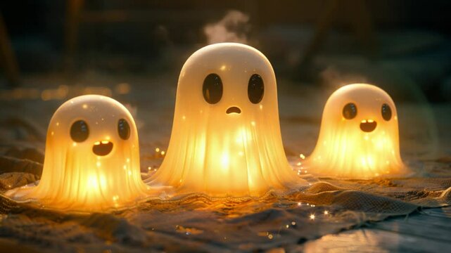 cute hellowen ghost characters