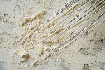 Close up of whisking batter baking Preparation texture