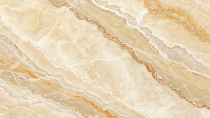 Naklejka premium Abstract Beige Onyx Stone Texture for Interior Design. A stunning and intricate pattern of natural stone, exuding elegance and luxury, perfect for design and architectural projects. 