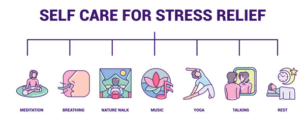 Obraz premium Self Care for Stress Relief