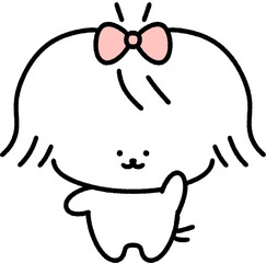 귀여운 강아지의 인사