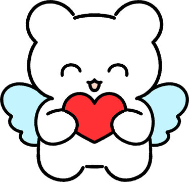 천사 곰 캐릭터