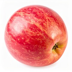 Fototapeta premium Isolated red apple on white background with full depth of field, ideal for food, health, or education use